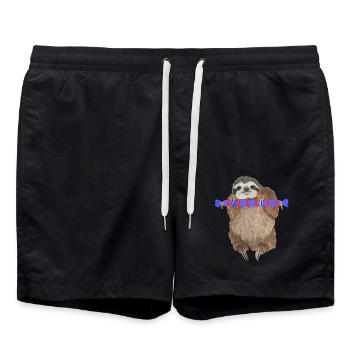 Paresse avec cadeau - Short de bain - noir - Devant - AI Model Male 185 light (185cm)