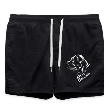 Dessin de Cane Corso - Short de bain - noir - Devant - AI Model Male 185 light (185cm)