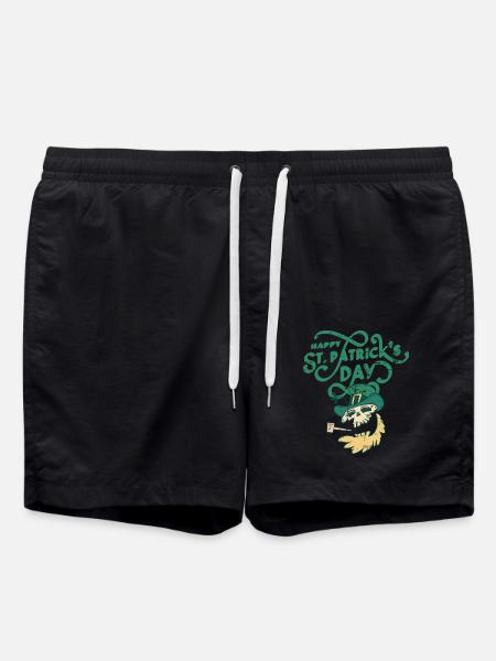 St Patrick's Day, - Swim Trunks - black