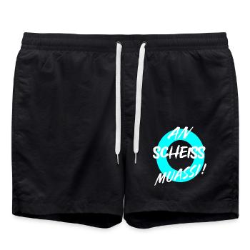 AN SCHEISS MUASSI - Badeshorts - Schwarz - Vorne - AI Model Male 185 light (185cm)