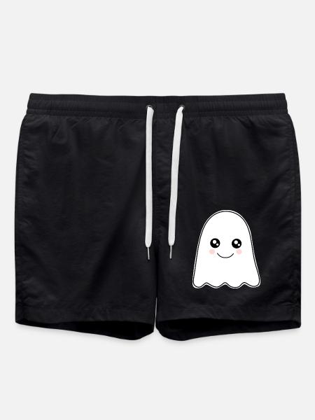 Kawaii Gespenst Geister Halloween Halloweenkostüm - Badeshorts - Schwarz