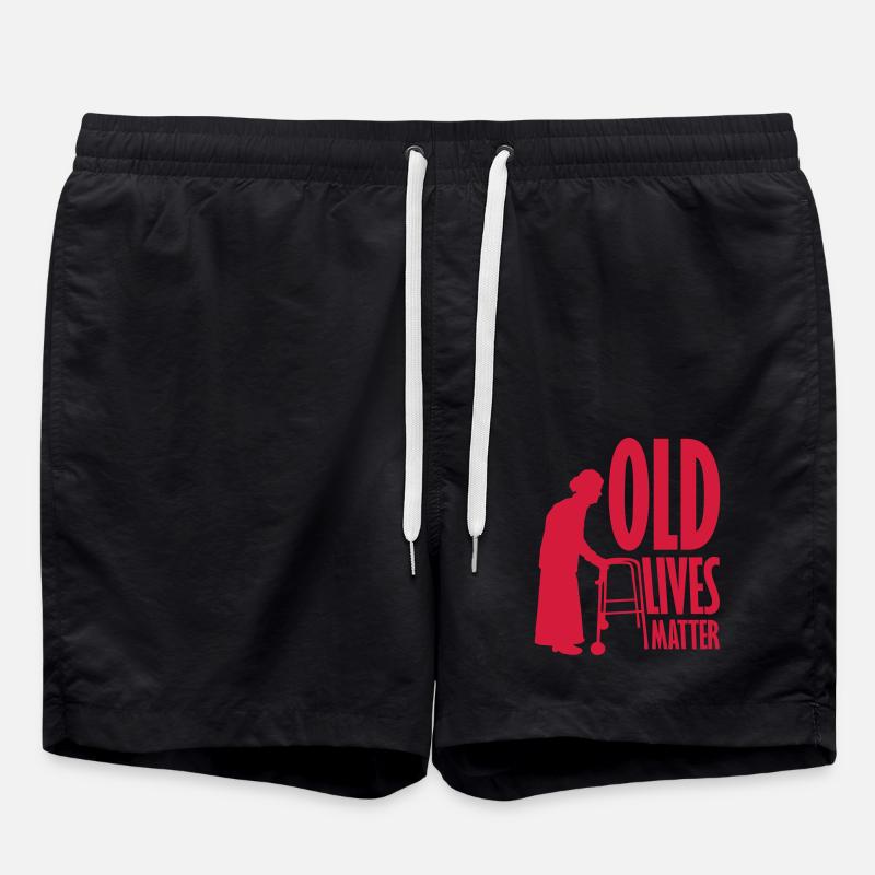 old lives matter quote - Swim Trunks - black