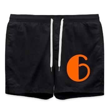 6. HERZLICHEN GLÜCKWUNSCH ZUM GEBURTSTAG. ALLES GUTE ZUM GEBURTSTAG!. ZIFFER - Badeshorts - Schwarz - Vorne - AI Model Male 185 light (185cm)