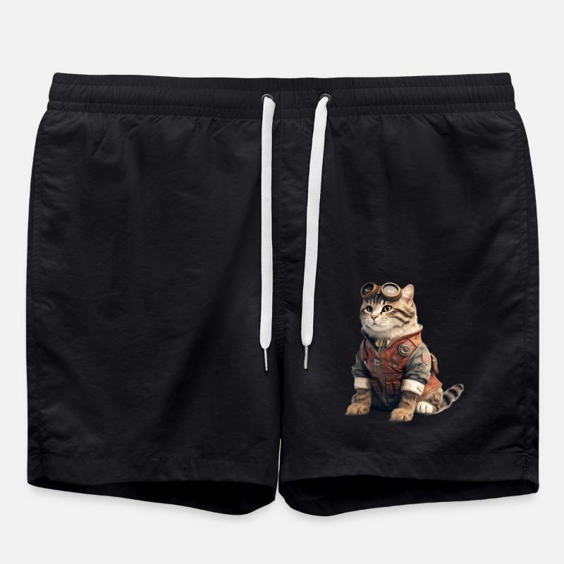 Cat Retro Pilot - Short de bain - noir