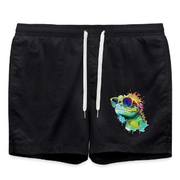Doko le lézard - Short de bain - noir - Devant - AI Model Male 185 light (185cm)
