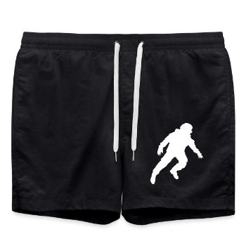 Floating Astronaut Silhouette Weightlessness - Swim Trunks - black - Front - AI Model Male 185 light (185cm)