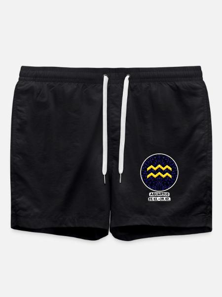 Aquarius 20.01.-19.02. - Badeshorts - Schwarz