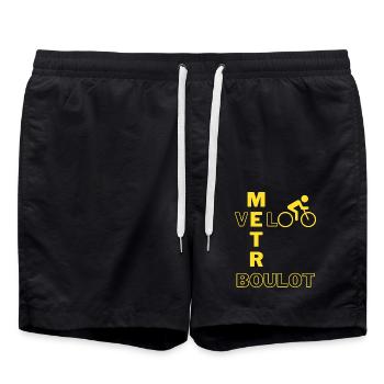 métro boulot vélo - Short de bain - noir - Devant - AI Model Male 185 light (185cm)