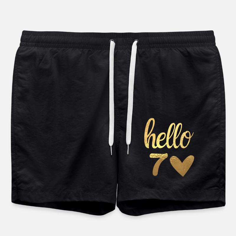 Hello 70 gold - Swim Trunks - black