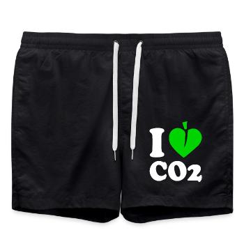 I love co2 - Short de bain - noir - Devant - AI Model Male 185 light (185cm)