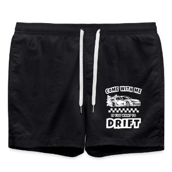 Come With Me If You Want Drifting - Swim Trunks - black - Front - AI Model Male 185 light (185cm)
