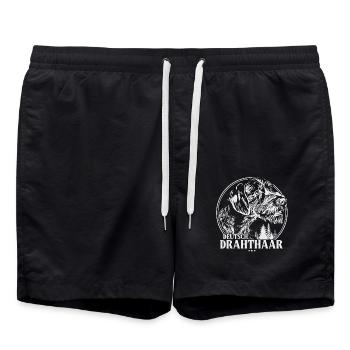 German Wirehaired - Swim Trunks - black - Front - AI Model Male 185 light (185cm)