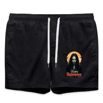 Gotische Halloween Hexe - Badeshorts - Schwarz - Vorne - AI Model Male 185 light (185cm)