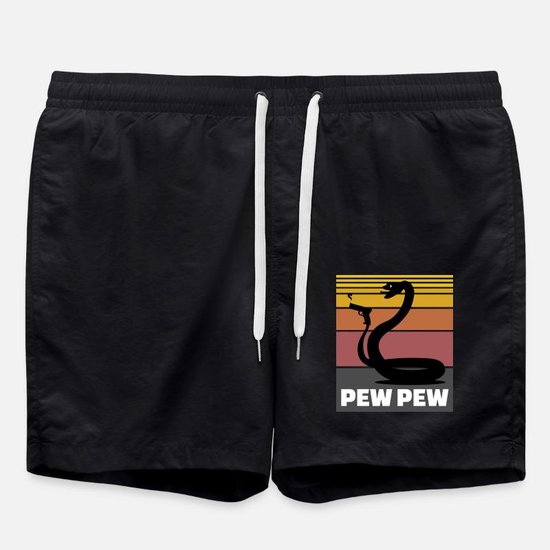 Snake Pew Pew Cadeau - Short de bain - noir