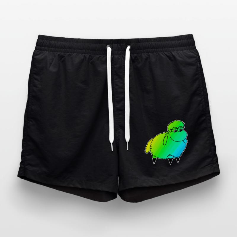 Wolly Sheeeepling Retro wave Swim Trunks