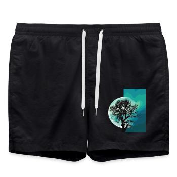 Moon - Swim Trunks - black - Front - AI Model Male 185 light (185cm)