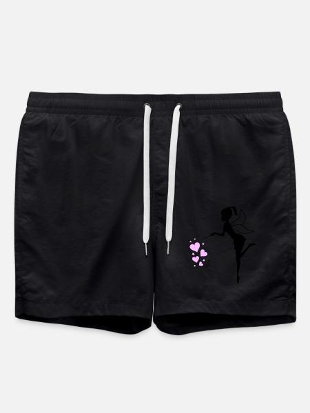 fee elfe herzen - Badeshorts - Schwarz