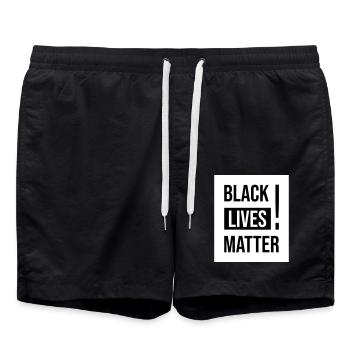 Black Lives Matter Shirt Gift - Badeshorts - Schwarz - Vorne - AI Model Male 185 light (185cm)