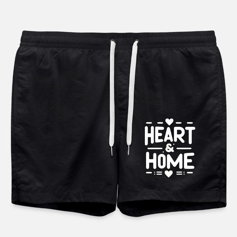 Heart and Home - Swim Trunks - black