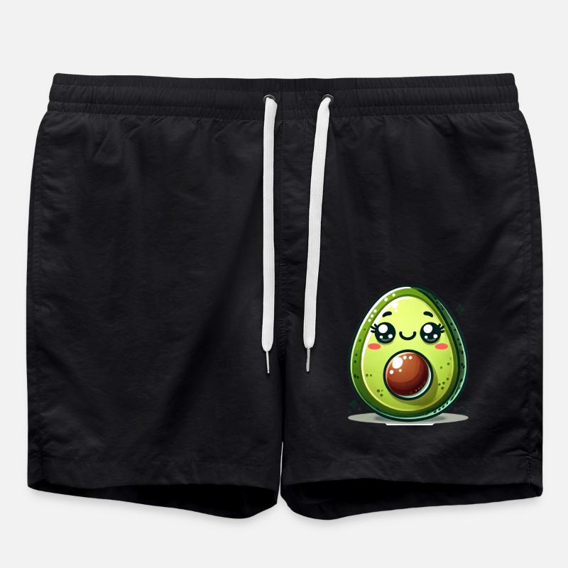 Avocado Comic - Badeshorts - Schwarz