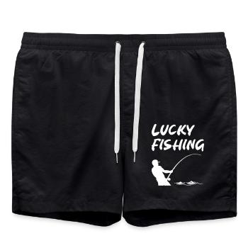 Lucky Fishing - Swim Trunks - black - Front - AI Model Male 185 light (185cm)