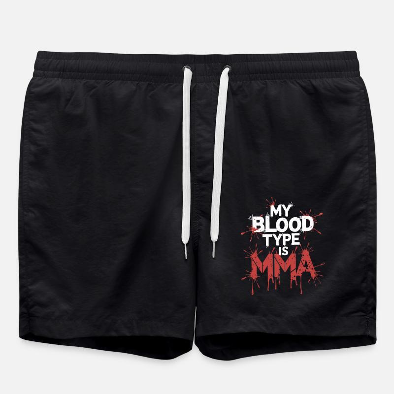 Expressing passion for MMA - Swim Trunks - black
