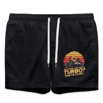 Déclaration de course humoristique pour les motards - Short de bain - noir - Devant - AI Model Male 185 light (185cm)