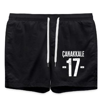 Çanakkale 17 – Fier de son histoire et de sa force - Short de bain - noir - Devant - AI Model Male 185 light (185cm)