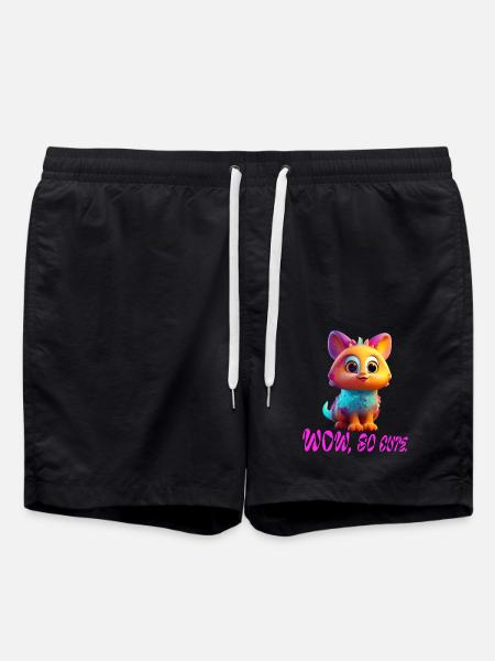 Cute animal - Swim Trunks - black