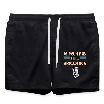 Je peux pas jai bricolage - Short de bain - noir - Devant - AI Model Male 185 light (185cm)