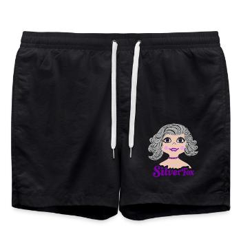 Silverfox Cheveux Gris Nostalgie - Short de bain - noir - Devant - AI Model Male 185 light (185cm)