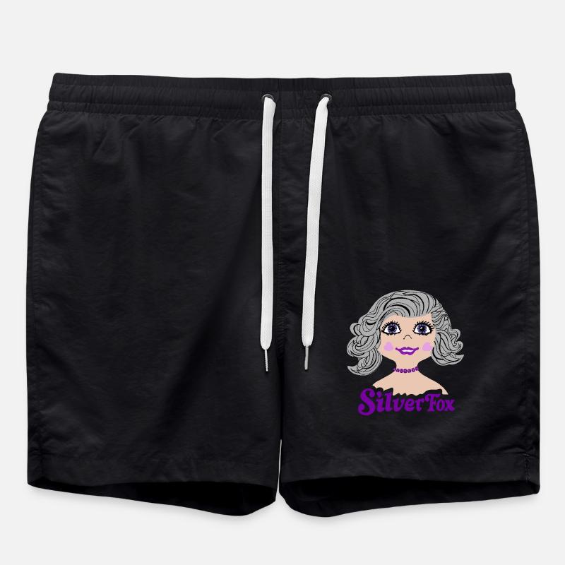 Silverfox Cheveux Gris Nostalgie - Short de bain - noir