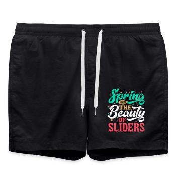 Le printemps apporte la beauté des curseurs - Short de bain - noir - Devant - AI Model Male 185 light (185cm)