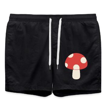 Playful Mushroom - Swim Trunks - black - Front - AI Model Male 185 light (185cm)