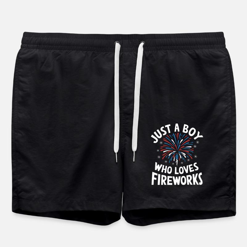 Pyrotechnics Fireworks Pyrotechnics - Swim Trunks - black