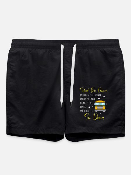 Schulbusfahrer Schulbus - Badeshorts - Schwarz