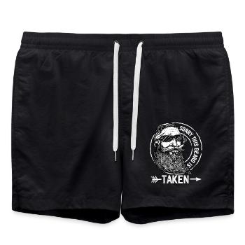 Sorry, dieser Bart ist vergeben - Badeshorts - Schwarz - Vorne - AI Model Male 185 light (185cm)