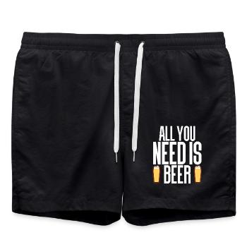 Bière - Short de bain - noir - Devant - AI Model Male 185 light (185cm)