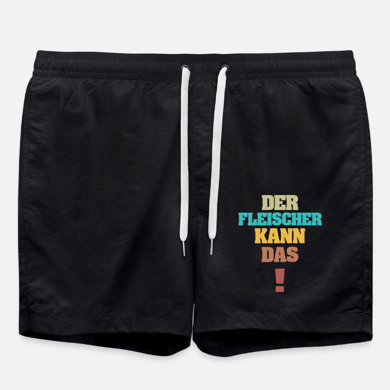 Geschenk für Fleischer - Badeshorts - Schwarz