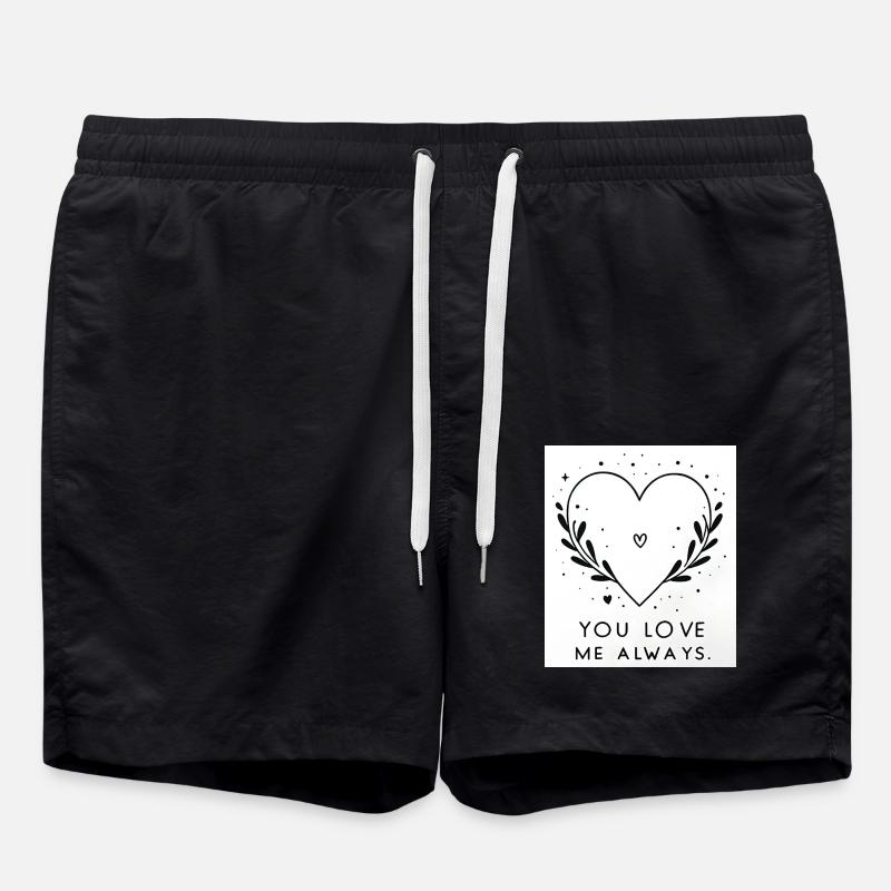 Love Card - Swim Trunks - black