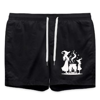 Chaudron de sorcière - Short de bain - noir - Devant - AI Model Male 185 light (185cm)
