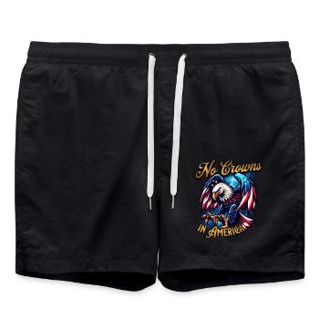 No Crowns Just Presidents Eagle No King - Swim Trunks - black - Front - AI Model Male 185 light (185cm)