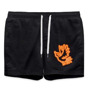 Oiseau néon - Short de bain - noir - Devant - AI Model Male 185 light (185cm)