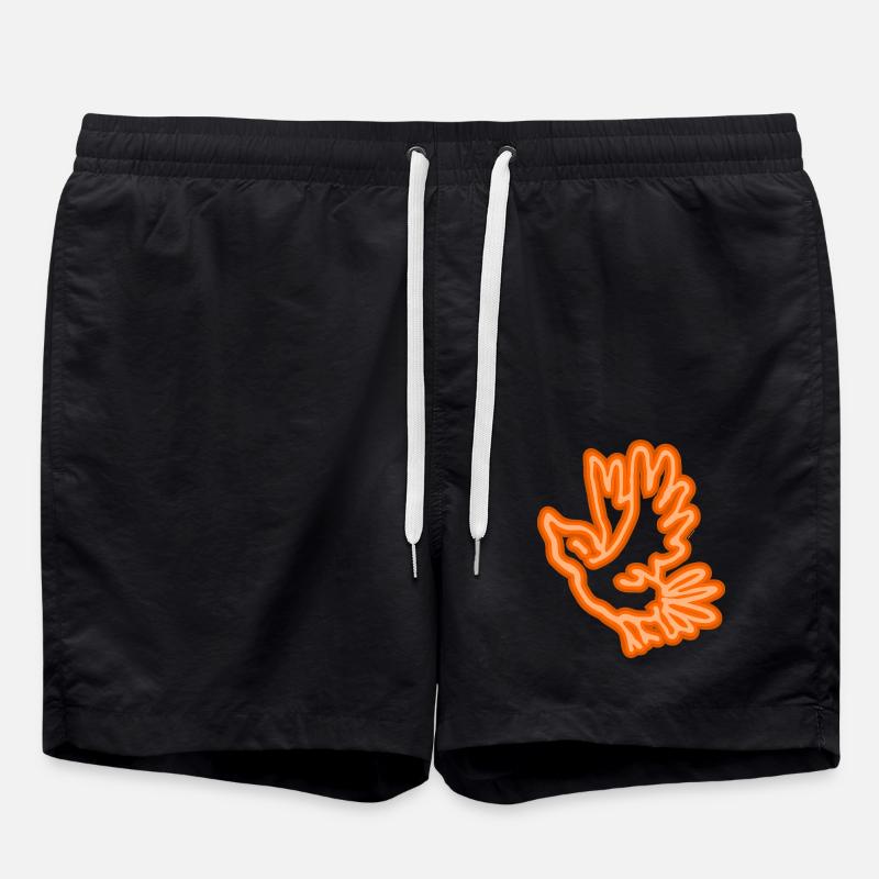 Neon Bird - Swim Trunks - black