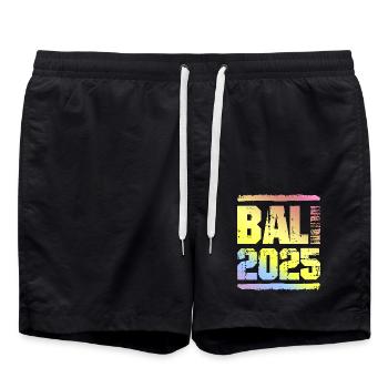 Bali 2025 Coloré - Short de bain - noir - Devant - AI Model Male 185 light (185cm)