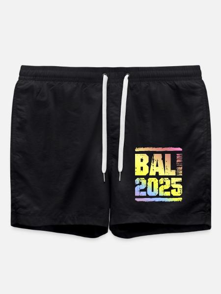 Bali 2025 Bunt - Badeshorts - Schwarz