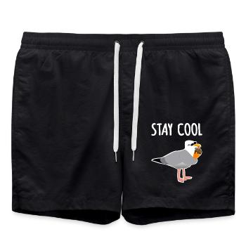 Restez au frais - Short de bain - noir - Devant - AI Model Male 185 light (185cm)