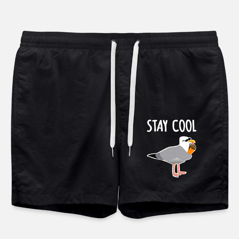 Cool Bleiben - Badeshorts - Schwarz