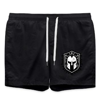 Écusson du casque Spartan - Short de bain - noir - Devant - AI Model Male 185 light (185cm)