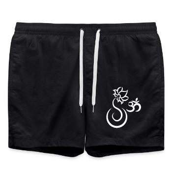 Yoga Yoga Ayurveda Logo - Short de bain - noir - Devant - AI Model Male 185 light (185cm)